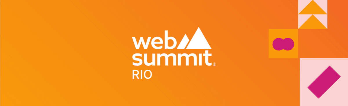 Banner do Web Summit Rio 2026, evento de tecnologia e inovação no Riocentro